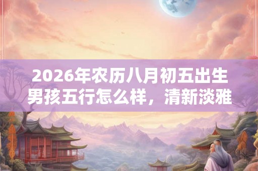 2026年农历八月初五出生男孩五行怎么样，清新淡雅的名字推荐