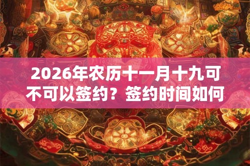 2026年农历十一月十九可不可以签约？签约时间如何选择？