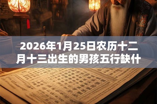 2026年1月25日农历十二月十三出生的男孩五行缺什么