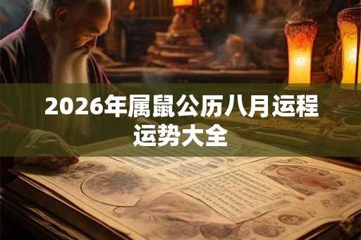 2026年属鼠公历八月运程运势大全