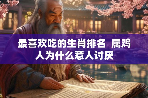最喜欢吃的生肖排名  属鸡人为什么惹人讨厌