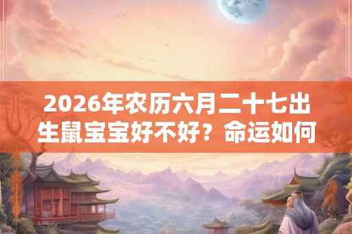 2026年农历六月二十七出生鼠宝宝好不好？命运如何？