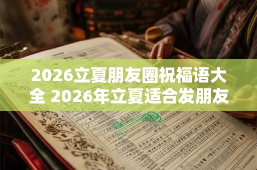 2026立夏朋友圈祝福语大全 2026年立夏适合发朋友圈的句子