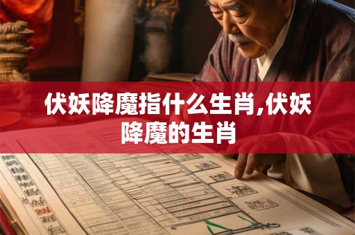 伏妖降魔指什么生肖,伏妖降魔的生肖