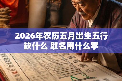 2026年农历五月出生五行缺什么 取名用什么字