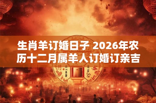 生肖羊订婚日子 2026年农历十二月属羊人订婚订亲吉日