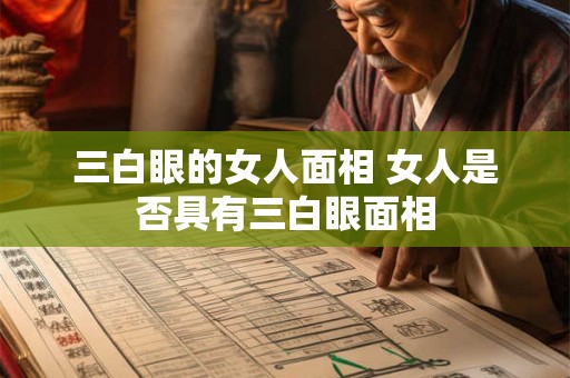 三白眼的女人面相 女人是否具有三白眼面相