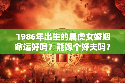 1986年出生的属虎女婚姻命运好吗?能嫁个好夫吗? 1986年出生的属虎女婚姻命运好吗?能嫁个好夫吗?