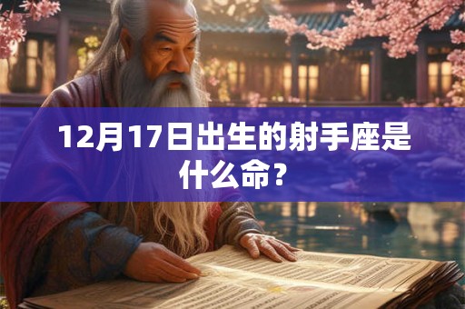 12月17日出生的射手座是什么命？