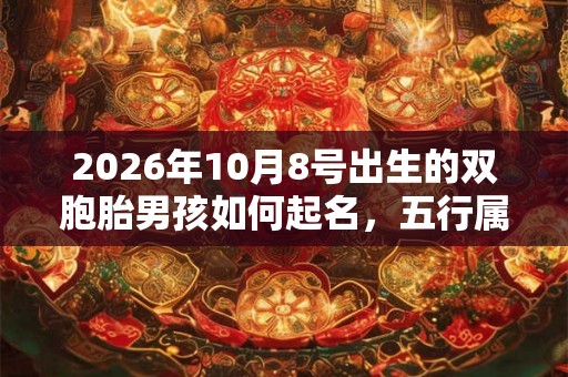 2026年10月8号出生的双胞胎男孩如何起名，五行属什么