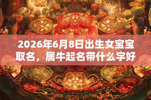 2026年6月8日出生女宝宝取名，属牛起名带什么字好？