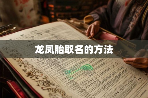 龙凤胎取名的方法