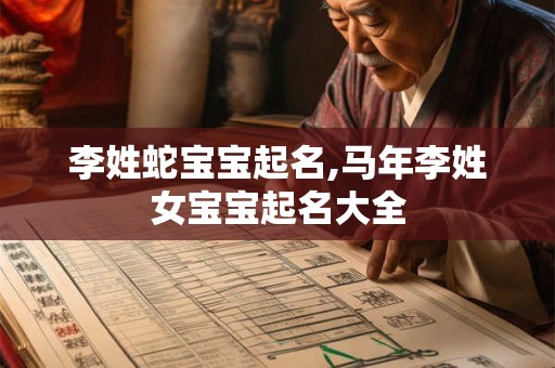 李姓蛇宝宝起名,马年李姓女宝宝起名大全