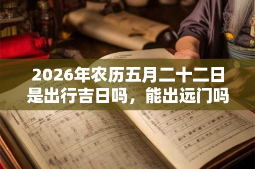2026年农历五月二十二日是出行吉日吗，能出远门吗？