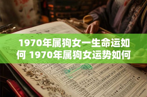 1970年属狗女一生命运如何 1970年属狗女运势如何