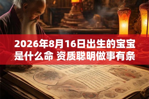 2026年8月16日出生的宝宝是什么命 资质聪明做事有条理