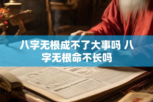 八字无根成不了大事吗 八字无根命不长吗