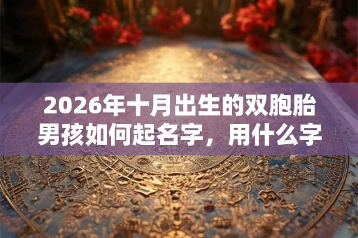 2026年十月出生的双胞胎男孩如何起名字，用什么字比较好