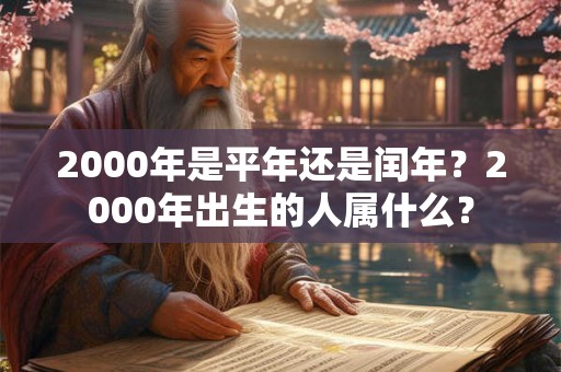 2000年是平年还是闰年？2000年出生的人属什么？