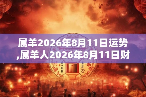 属羊2026年8月11日运势,属羊人2026年8月11日财运,生肖羊2026年8月11日运势