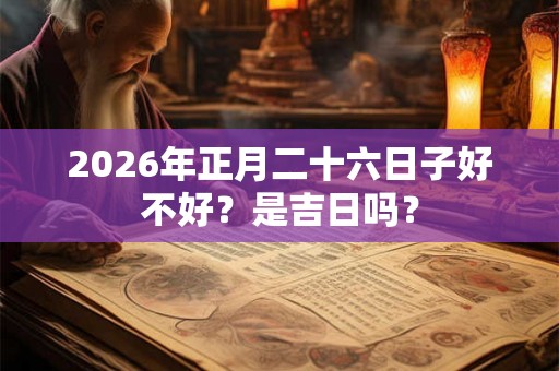 2026年正月二十六日子好不好？是吉日吗？