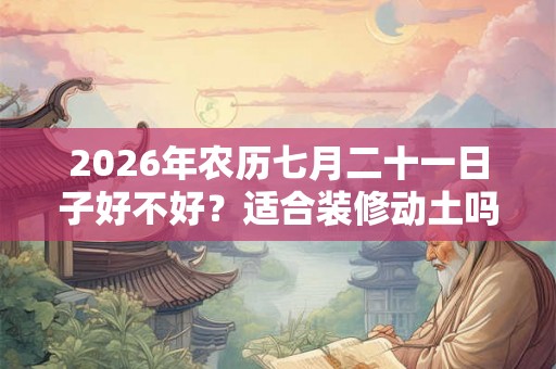 2026年农历七月二十一日子好不好？适合装修动土吗？