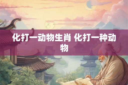 化打一动物生肖 化打一种动物