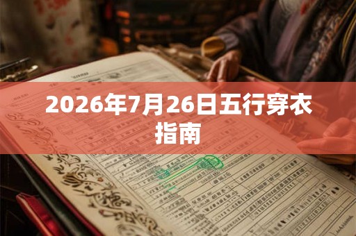 2026年7月26日五行穿衣指南