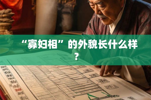 “寡妇相”的外貌长什么样？