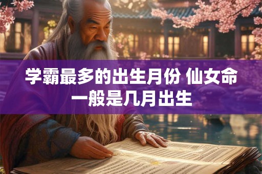 学霸最多的出生月份 仙女命一般是几月出生