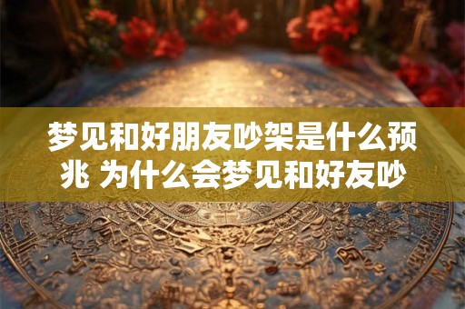 梦见和好朋友吵架是什么预兆 为什么会梦见和好友吵架