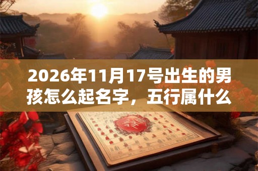 2026年11月17号出生的男孩怎么起名字，五行属什么