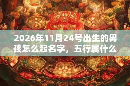 2026年11月24号出生的男孩怎么起名字，五行属什么