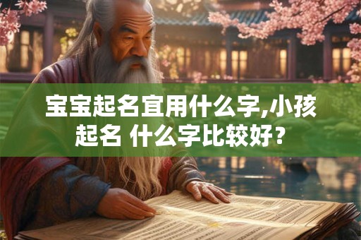 宝宝起名宜用什么字,小孩起名 什么字比较好? 宝宝起名宜用什么字,小孩起名 什么字比较好?