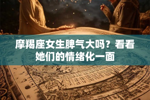 摩羯座女生脾气大吗？看看她们的情绪化一面
