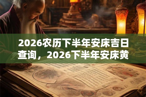 2026农历下半年安床吉日查询，2026下半年安床黄道吉日