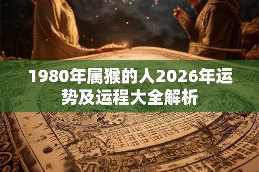 1980年属猴的人2026年运势及运程大全解析