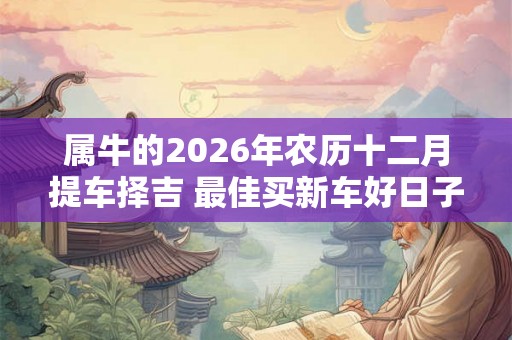 属牛的2026年农历十二月提车择吉 最佳买新车好日子