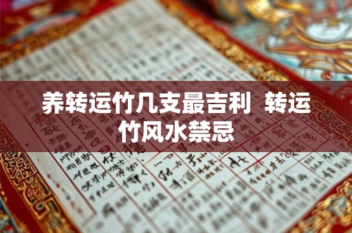 养转运竹几支最吉利  转运竹风水禁忌