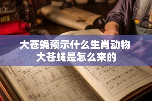 大苍蝇预示什么生肖动物 大苍蝇是怎么来的