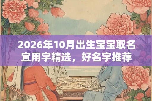 2026年10月出生宝宝取名宜用字精选，好名字推荐