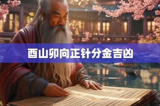 酉山卯向正针分金吉凶