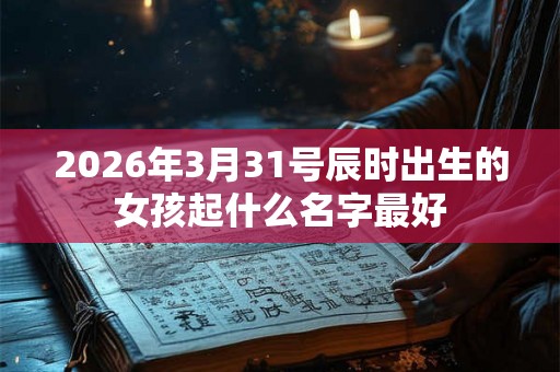 2026年3月31号辰时出生的女孩起什么名字最好