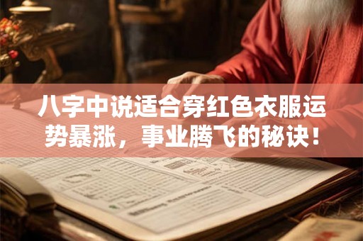 八字中说适合穿红色衣服运势暴涨，事业腾飞的秘诀！