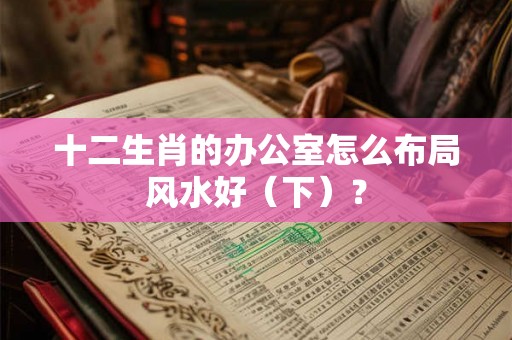 十二生肖的办公室怎么布局风水好（下）？
