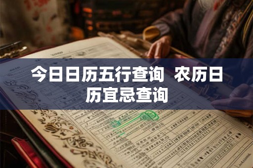 今日日历五行查询  农历日历宜忌查询