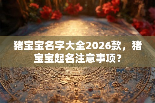 猪宝宝名字大全2026款，猪宝宝起名注意事项？