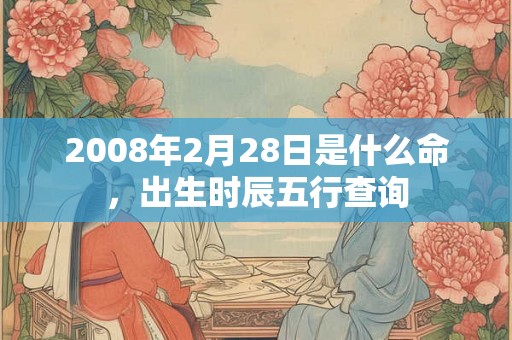 2008年2月28日是什么命,出生时辰五行查询 2008年2月28日是什么命,出生时辰五行查询