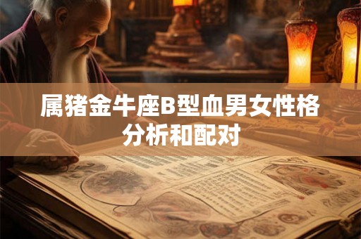 属猪金牛座B型血男女性格分析和配对