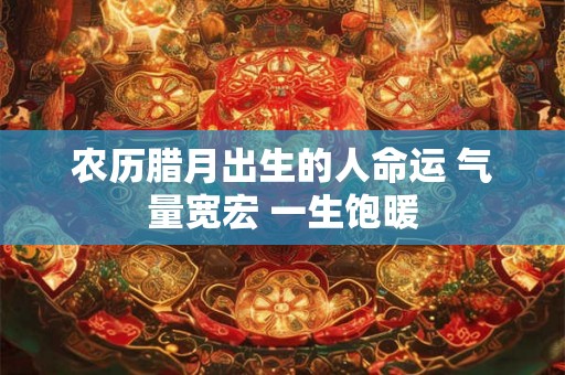 农历腊月出生的人命运 气量宽宏 一生饱暖 农历腊月出生的人命运 气量宽宏 一生饱暖